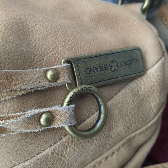 Lucky brand Tan Leather Drawstring Backpack main image 6